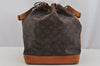 Authentic Louis Vuitton Monogram Noe Shoulder Drawstring Bag M42224 LV 5931J