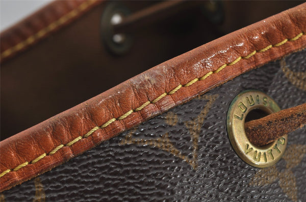 Authentic Louis Vuitton Monogram Noe Shoulder Drawstring Bag M42224 LV 5931J