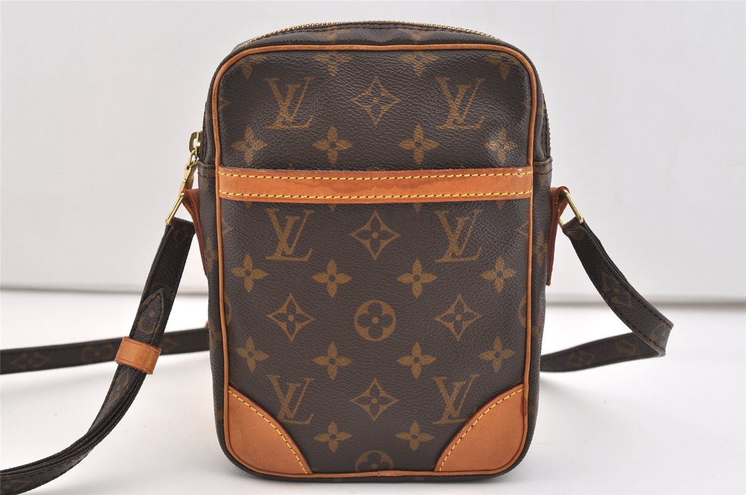 Authentic Louis Vuitton Monogram Danube Shoulder Cross Body Bag M45266 LV 5932J