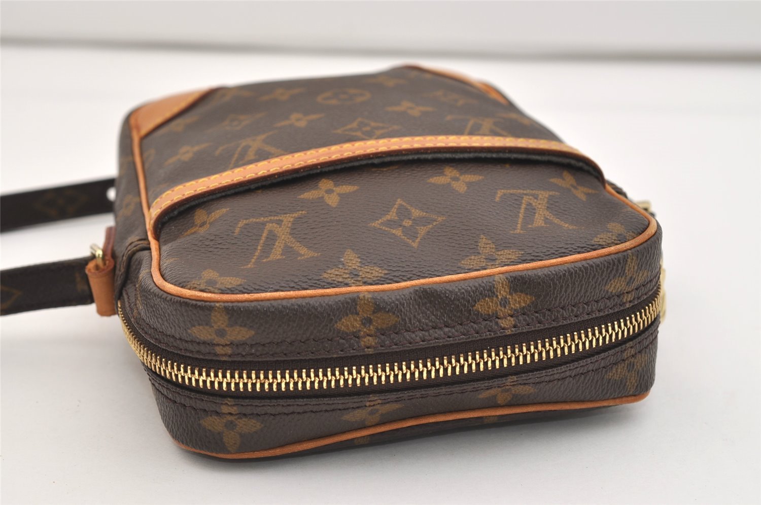 Authentic Louis Vuitton Monogram Danube Shoulder Cross Body Bag M45266 LV 5932J