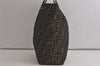 Authentic FENDI Vintage Zucchino Shoulder Tote Bag Nylon Leather Brown 5935K