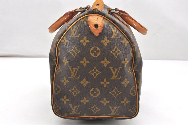 Authentic Louis Vuitton Monogram Speedy 30 Hand Boston Bag M41526 LV 5936K