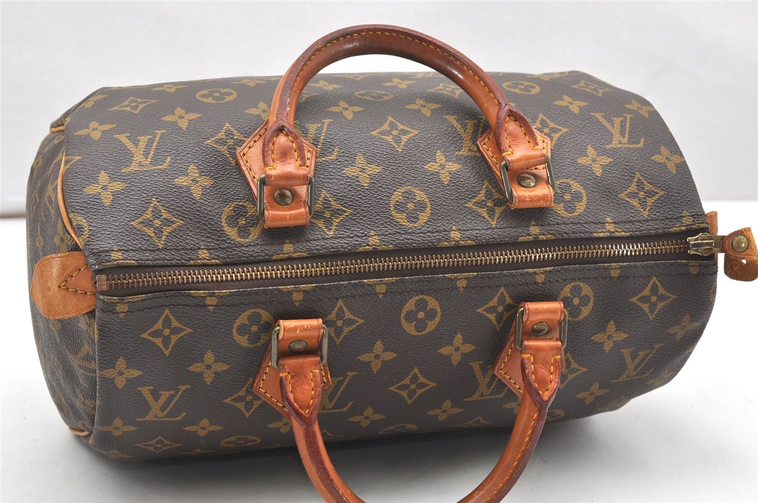 Authentic Louis Vuitton Monogram Speedy 30 Hand Boston Bag M41526 LV 5936K