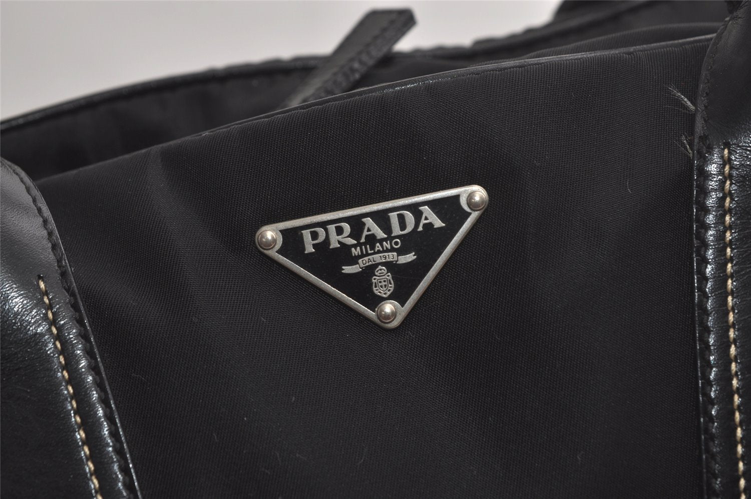 Authentic PRADA Vintage Nylon Tessuto Shoulder Hand Bag Purse Black 5937K