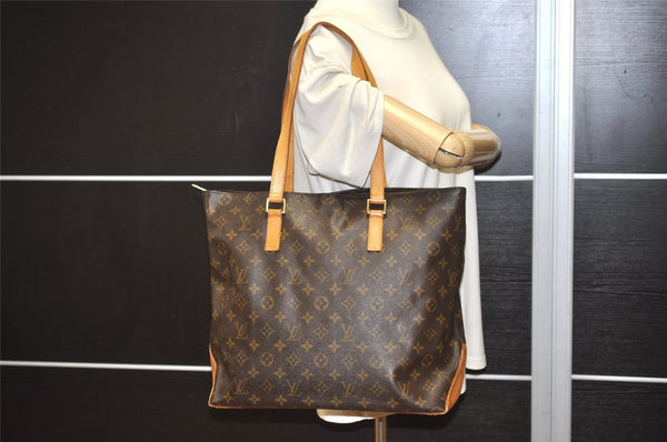 Authentic Louis Vuitton Monogram Cabas Mezzo Shoulder Tote Bag M51151 LV 5939J