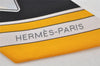 Authentic HERMES Twilly Scarf "GRAND TRALALA" Silk Black Yellow 5942K