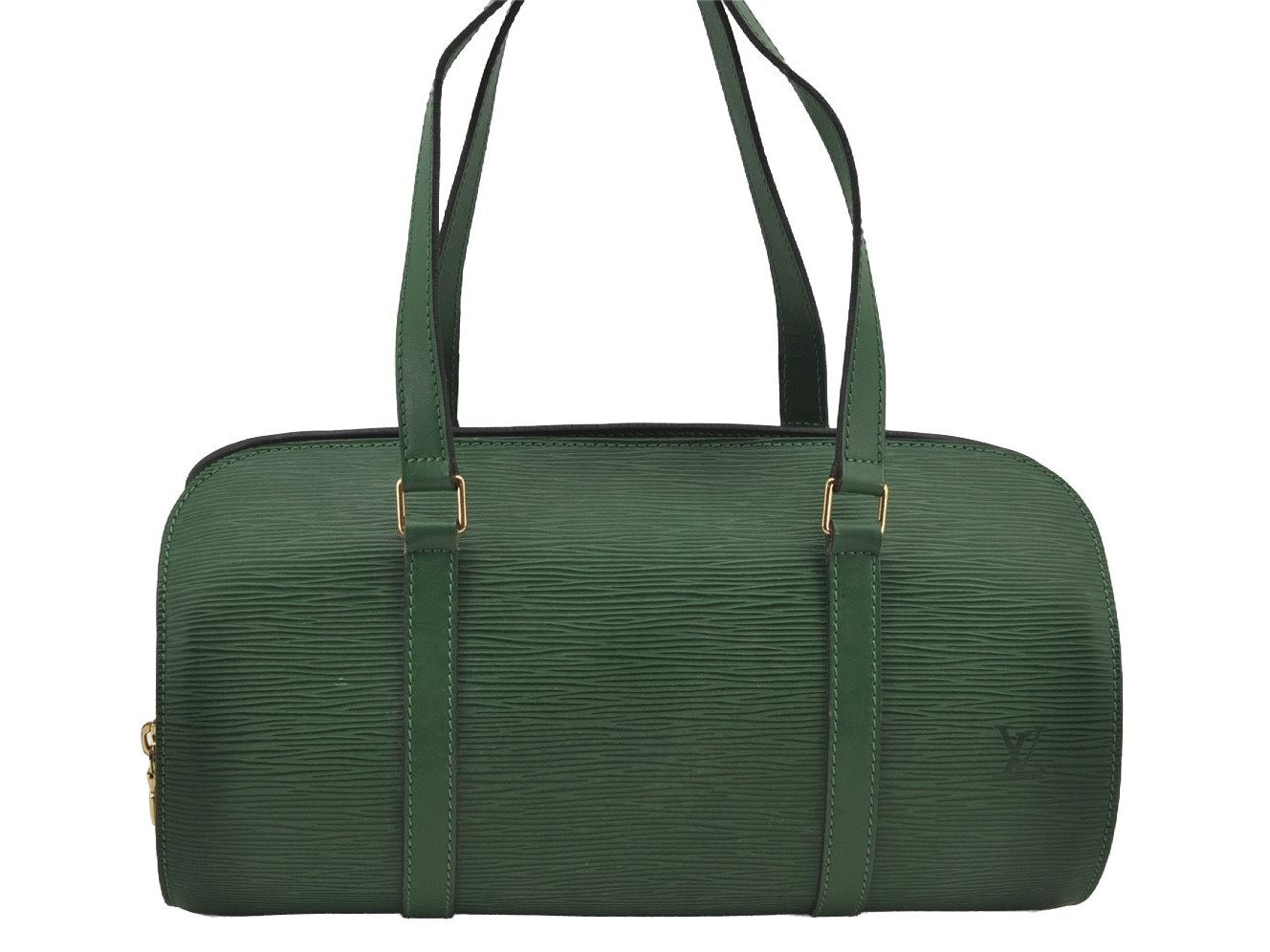 Authentic Louis Vuitton Epi Soufflot Hand Bag Green M52224 LV 5944J
