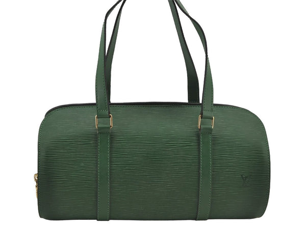 Authentic Louis Vuitton Epi Soufflot Hand Bag Green M52224 LV 5944J