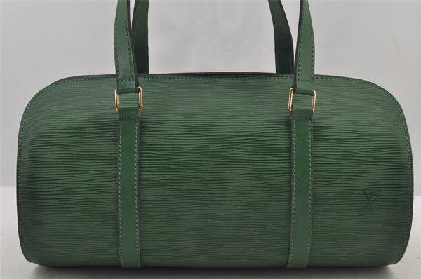 Authentic Louis Vuitton Epi Soufflot Hand Bag Green M52224 LV 5944J