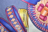 Authentic HERMES Carre 90 Scarf "LES RUBANS DU CHEVAL" Silk Navy 5944K