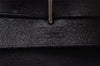 Authentic HERMES Her Bag TPM 2 In 1 2Way Shoulder Bag Canvas Leather Black 5945I