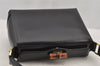 Authentic GUCCI Bamboo 2Way Shoulder Hand Bag Purse Leather Black 5946J
