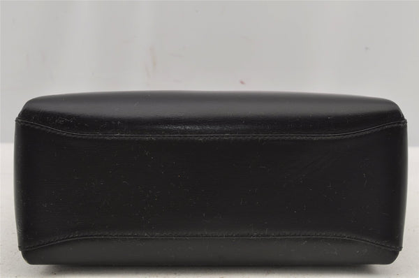 Authentic GUCCI Bamboo 2Way Shoulder Hand Bag Purse Leather Black 5946J