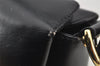 Authentic GUCCI Bamboo 2Way Shoulder Hand Bag Purse Leather Black 5946J