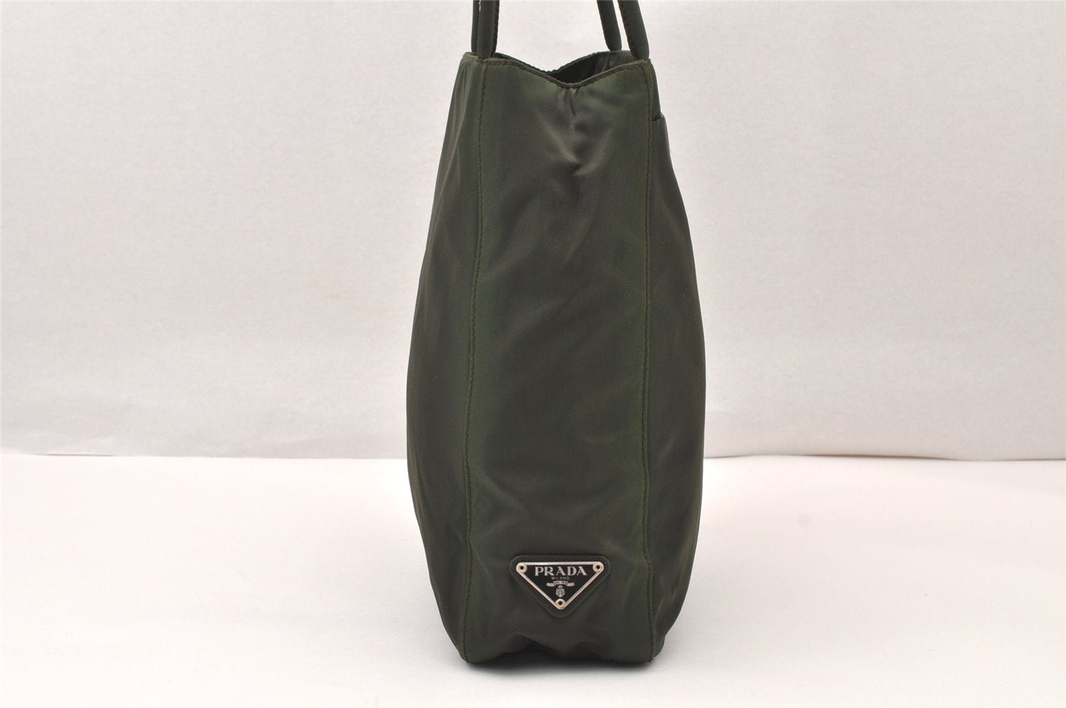 Authentic PRADA Vintage Nylon Tessuto Shoulder Hand Bag Purse Khaki Green 5946K