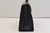 Authentic Salvatore Ferragamo Gancini Leather 2Way Shoulder Hand Bag Black 5947J