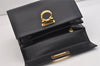 Authentic Salvatore Ferragamo Gancini Leather 2Way Shoulder Hand Bag Black 5947J