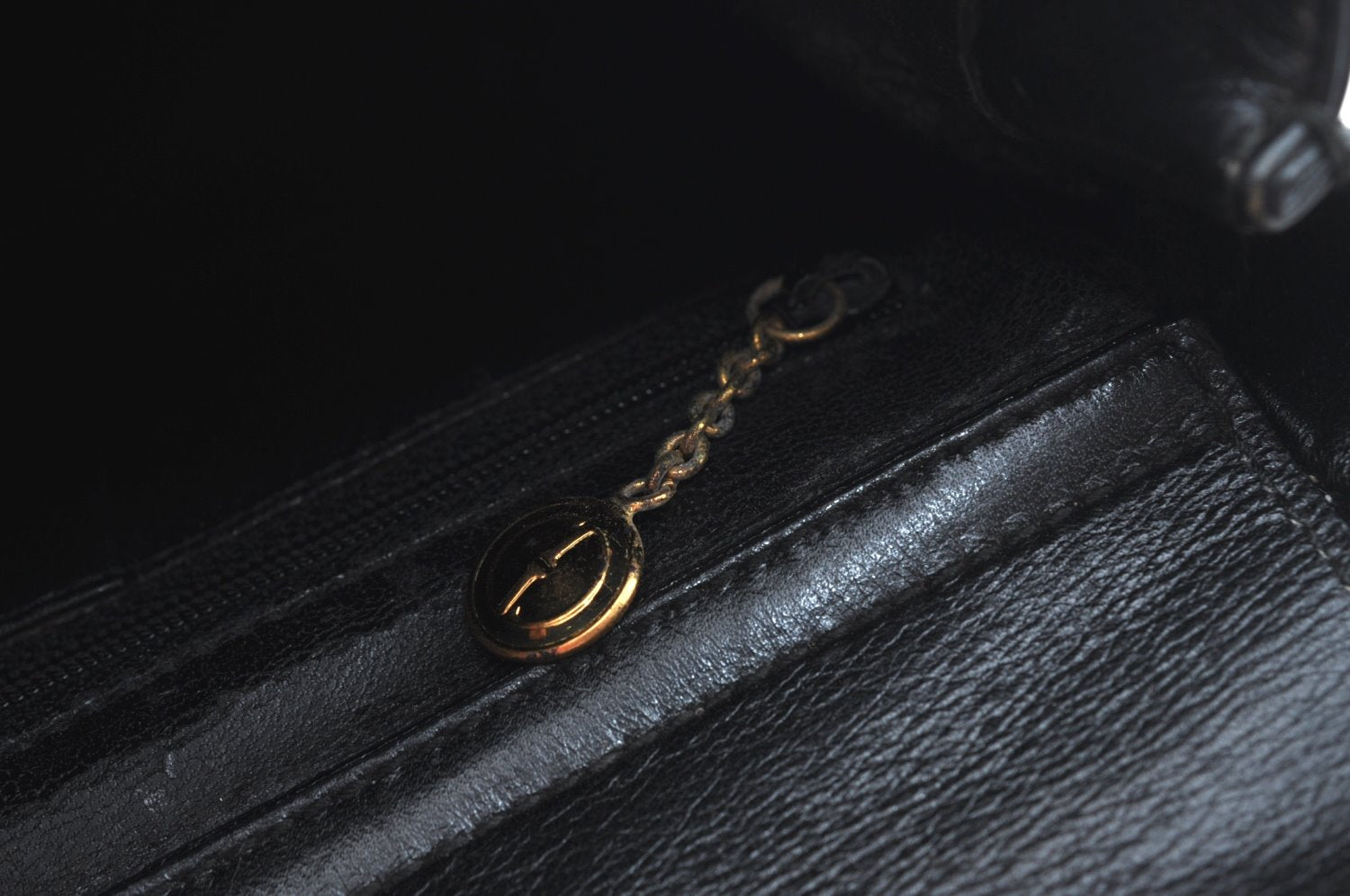 Authentic GUCCI Vintage Bamboo 2way Shoulder Hand Bag Purse Leather Black 5948H