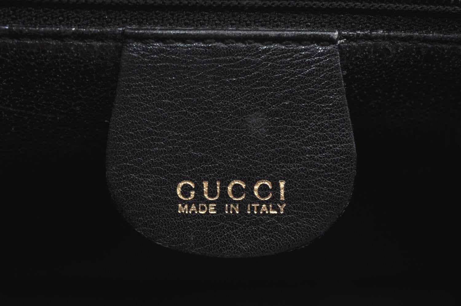 Authentic GUCCI Vintage Bamboo 2way Shoulder Hand Bag Purse Leather Black 5948H