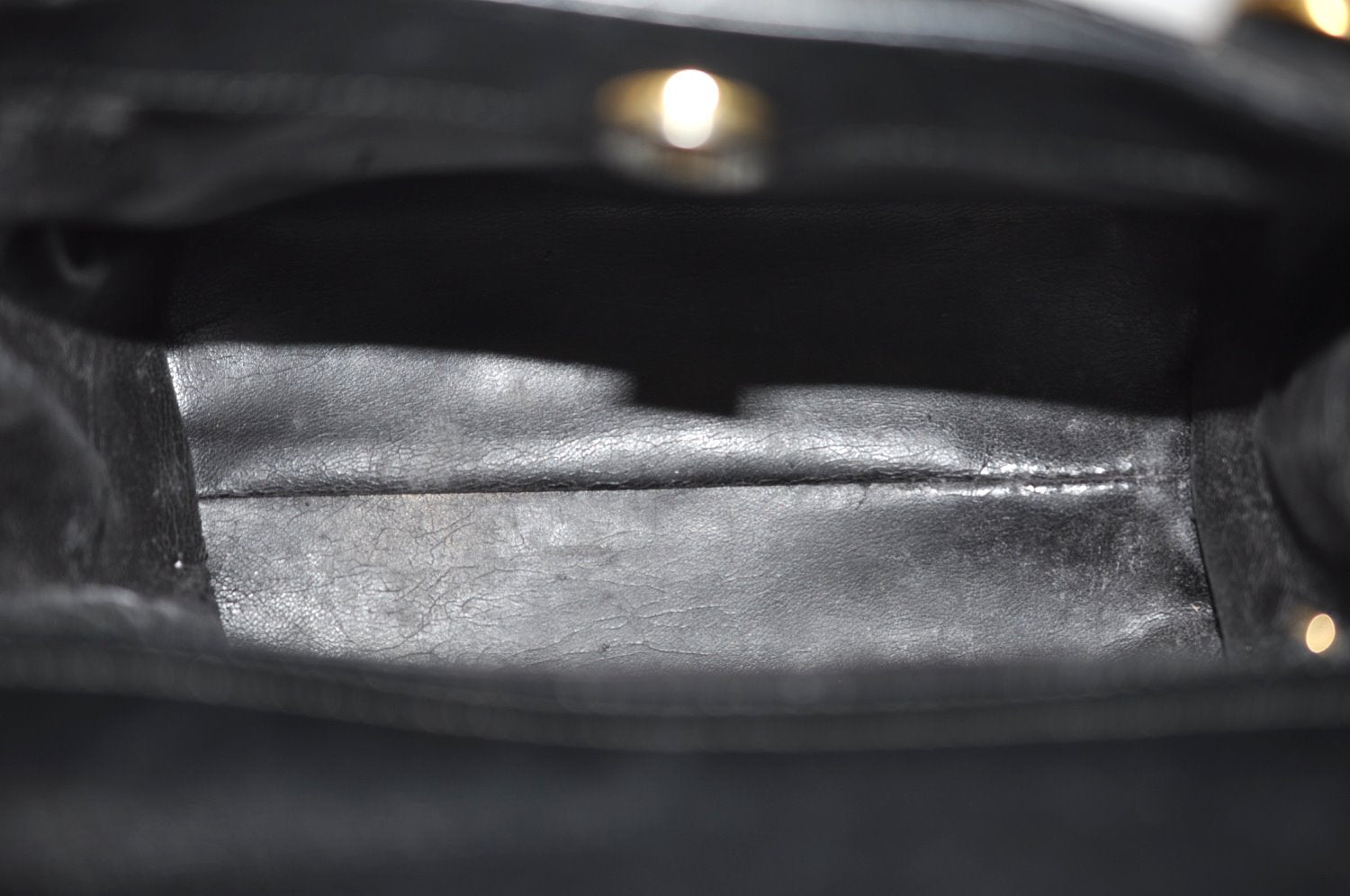 Authentic GUCCI Vintage Bamboo 2way Shoulder Hand Bag Purse Leather Black 5948H