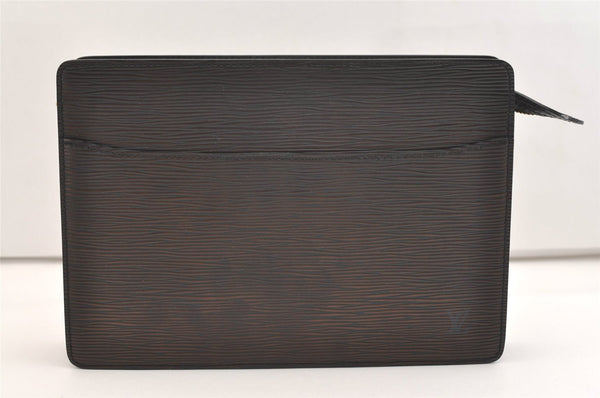 Authentic Louis Vuitton Epi Pochette Homme Clutch Hand Bag Black M52522 LV 5948J