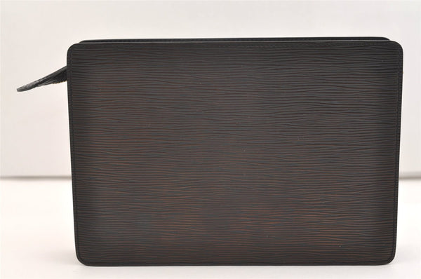 Authentic Louis Vuitton Epi Pochette Homme Clutch Hand Bag Black M52522 LV 5948J