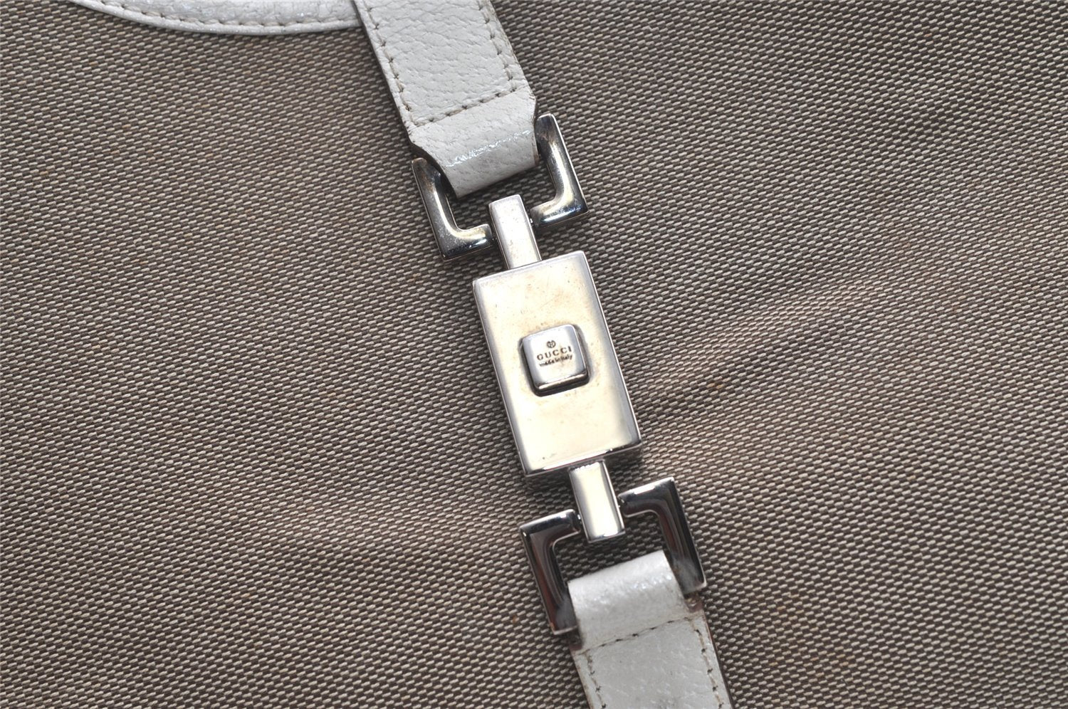 Authentic GUCCI Jackie Shoulder Hand Bag Canvas Leather 0021067 Beige 5948K