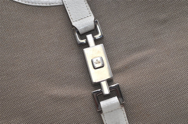 Authentic GUCCI Jackie Shoulder Hand Bag Canvas Leather 0021067 Beige 5948K