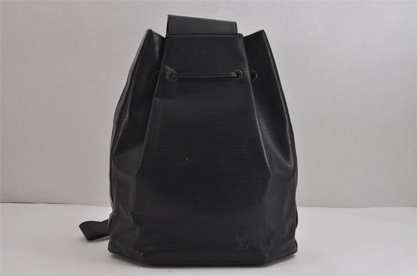 Authentic Louis Vuitton Epi Sac A Dos Shoulder Bag Black M80153 LV 5949J