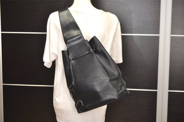 Authentic Louis Vuitton Epi Sac A Dos Shoulder Bag Black M80153 LV 5949J
