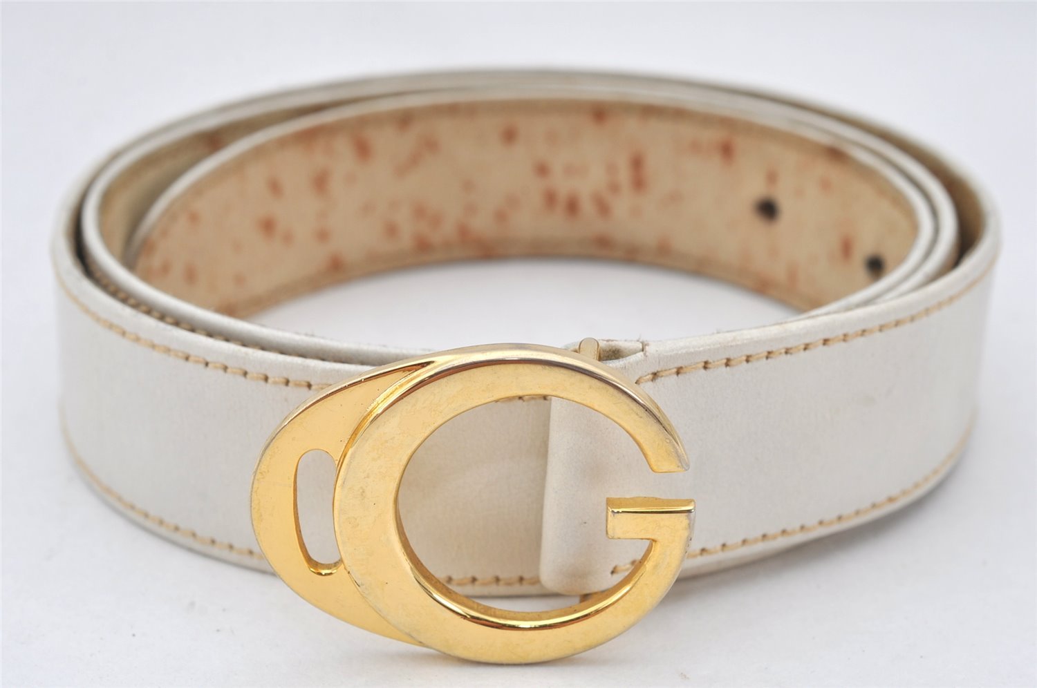 Authentic GUCCI Vintage Belt Leather Size 75cm 29.5