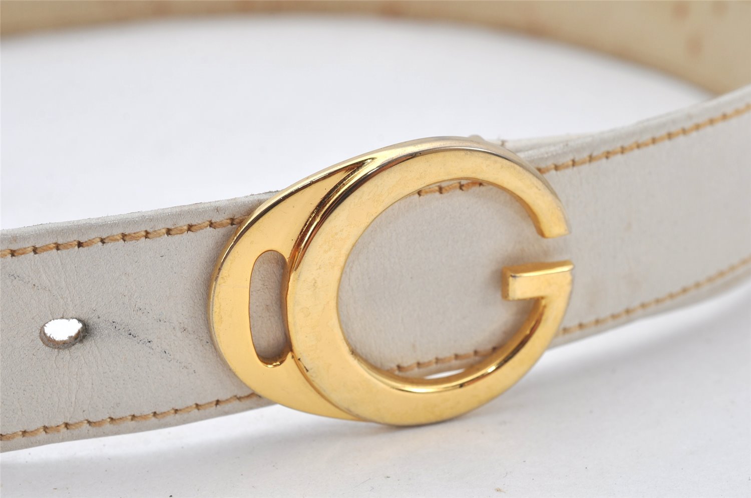 Authentic GUCCI Vintage Belt Leather Size 75cm 29.5