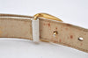 Authentic GUCCI Vintage Belt Leather Size 75cm 29.5" White 5949K