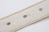 Authentic GUCCI Vintage Belt Leather Size 75cm 29.5" White 5949K