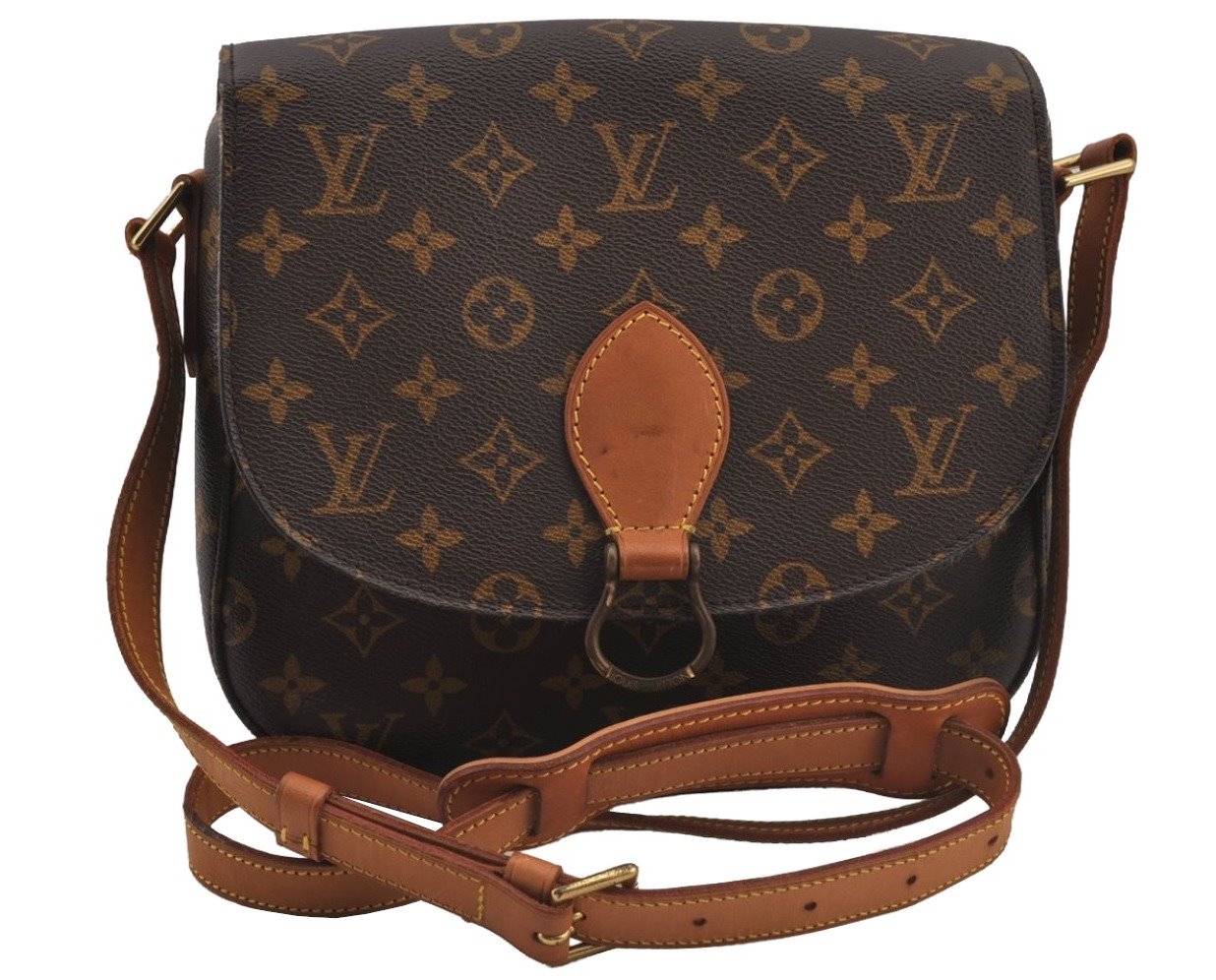 Authentic Louis Vuitton Monogram Saint Cloud GM M51242 Shoulder Cross Bag 5950J