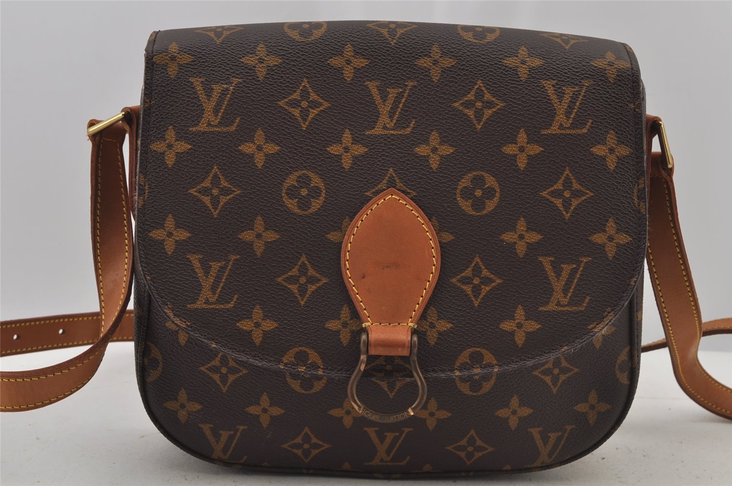 Authentic Louis Vuitton Monogram Saint Cloud GM M51242 Shoulder Cross Bag 5950J