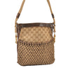 Authentic GUCCI Vintage Shoulder Hand Bag Purse GG Canvas Leather Brown 5950K