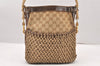 Authentic GUCCI Vintage Shoulder Hand Bag Purse GG Canvas Leather Brown 5950K
