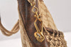 Authentic GUCCI Vintage Shoulder Hand Bag Purse GG Canvas Leather Brown 5950K