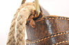 Authentic GUCCI Vintage Shoulder Hand Bag Purse GG Canvas Leather Brown 5950K