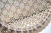 Authentic GUCCI Vintage Shoulder Hand Bag Purse GG Canvas Leather Brown 5950K