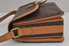 Authentic CELINE Macadam Blason Shoulder Cross Body Bag PVC Leather Brown 5951J