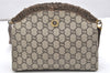 Authentic GUCCI GG Plus Shoulder Cross Body Bag PVC Leather Brown  5951K