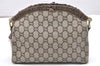 Authentic GUCCI GG Plus Shoulder Cross Body Bag PVC Leather Brown  5951K