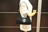 Authentic FENDI Vintage Shoulder Hand Bag Purse Jersey Leather Black Junk 5952J