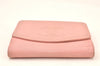 Authentic CHANEL Vintage Caviar Skin CC Logo Bifold Wallet Purse Pink 5952K