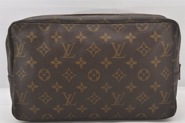 Auth Louis Vuitton Monogram Trousse Toilette 28 Clutch Hand Bag Old Model 5954K