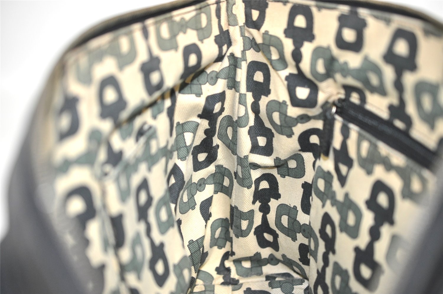 Authentic GUCCI Guccissima Abbey Shoulder Tote Bag GG Leather 141470 Black 5957I