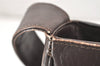 Authentic GUCCI Web Sherry Line Shoulder Cross Bag Suede Leather Brown 5957K