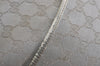 Authentic GUCCI Shoulder Cross Body Bag GG Canvas Leather 145857 Silver 5958J